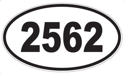 2562 - Oval Sticker