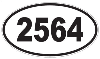 2564 - Oval Sticker