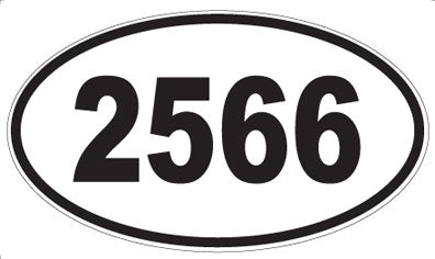 2566 - Oval Sticker