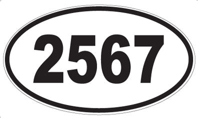 2567 - Oval Sticker