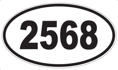 2568 - Oval Sticker