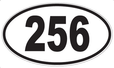 256 - Oval Sticker