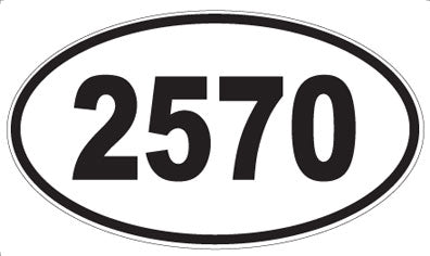 2570 - Oval Sticker