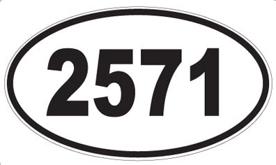 2571 - Oval Sticker