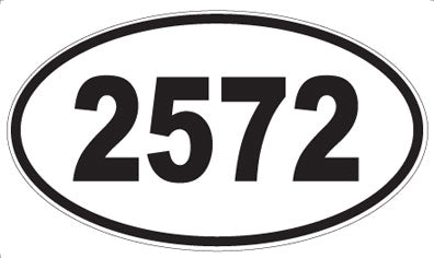 2572 - Oval Sticker