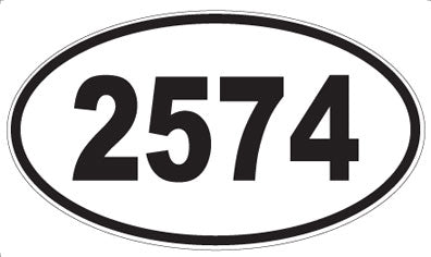 2574 - Oval Sticker