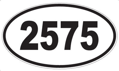 2575 - Oval Sticker