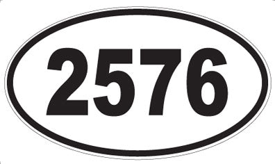 2576 - Oval Sticker
