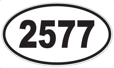 2577 - Oval Sticker