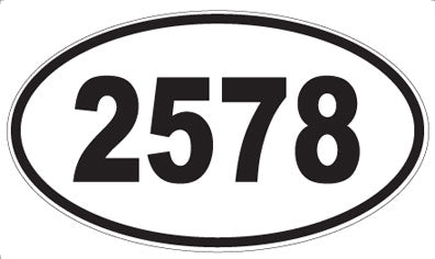 2578 - Oval Sticker