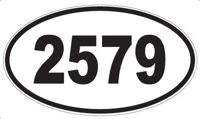 2579 - Oval Sticker