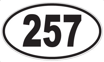 257 - Oval Sticker