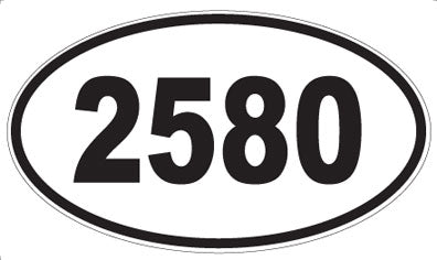 2580 - Oval Sticker