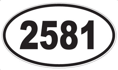 2581 - Oval Sticker
