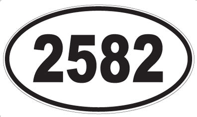 2582 - Oval Sticker