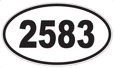 2583 - Oval Sticker