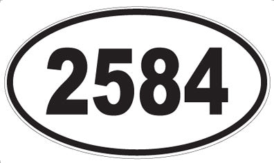 2584 - Oval Sticker