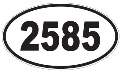 2585 - Oval Sticker