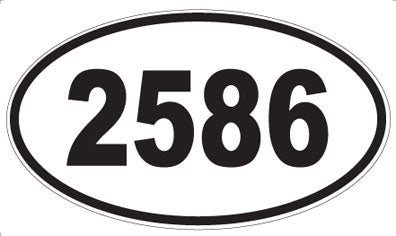 2586 - Oval Sticker