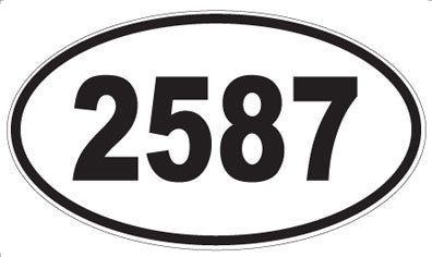 2587 - Oval Sticker