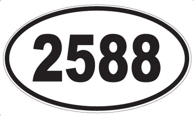 2588 - Oval Sticker