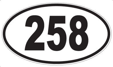 258 - Oval Sticker