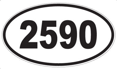 2590 - Oval Sticker