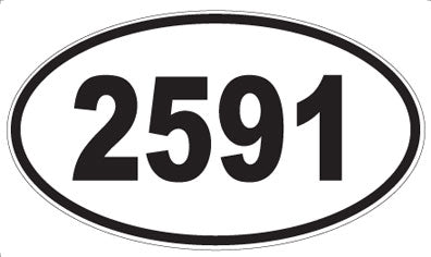 2591 - Oval Sticker