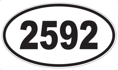 2592 - Oval Sticker