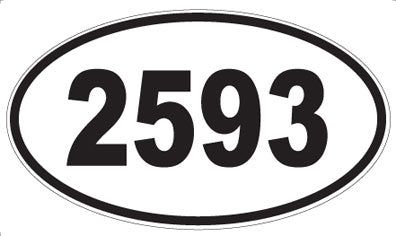 2593 - Oval Sticker