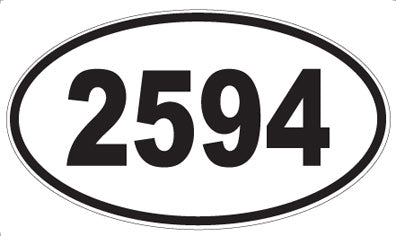 2594 - Oval Sticker