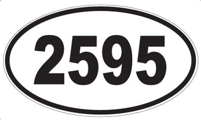 2595 - Oval Sticker
