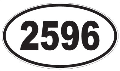 2596 - Oval Sticker