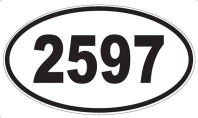 2597 - Oval Sticker