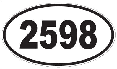 2598 - Oval Sticker