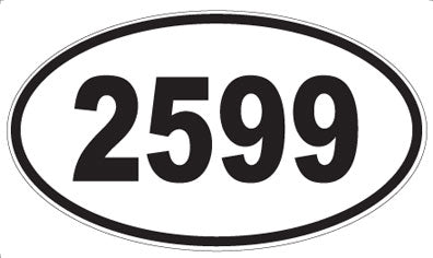 2599 - Oval Sticker