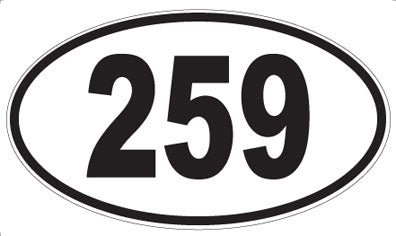 259 - Oval Sticker