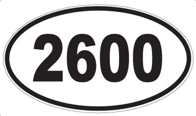 2600 - Oval Sticker