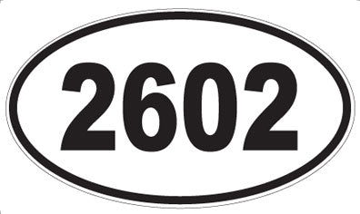 2602 - Oval Sticker