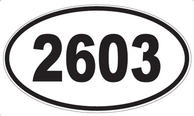 2603 - Oval Sticker