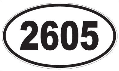 2605 - Oval Sticker