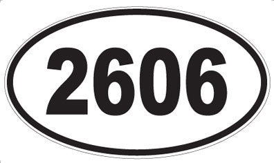 2606 - Oval Sticker