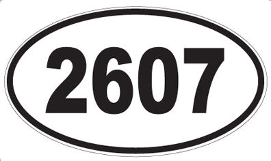 2607 - Oval Sticker