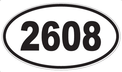 2608 - Oval Sticker