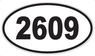 2609 - Oval Sticker
