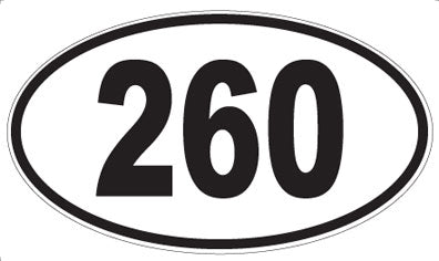 260 - Oval Sticker