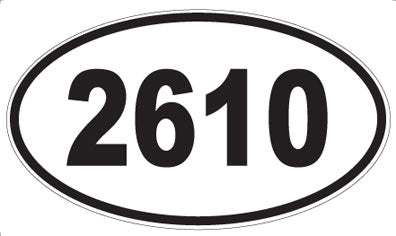 2610 - Oval Sticker