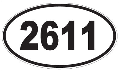 2611 - Oval Sticker