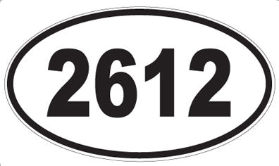 2612 - Oval Sticker