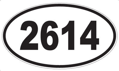2614 - Oval Sticker